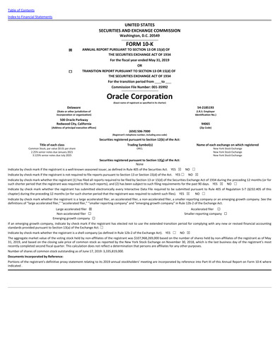Vorschaubild Oracle Jahresbericht 2019
