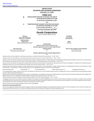Vorschaubild Oracle Jahresbericht 2021