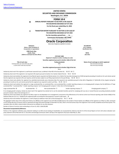 Vorschaubild Oracle Jahresbericht 2022