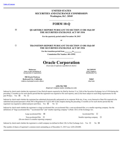 Vorschaubild Oracle Quartalsbericht 2016-q2