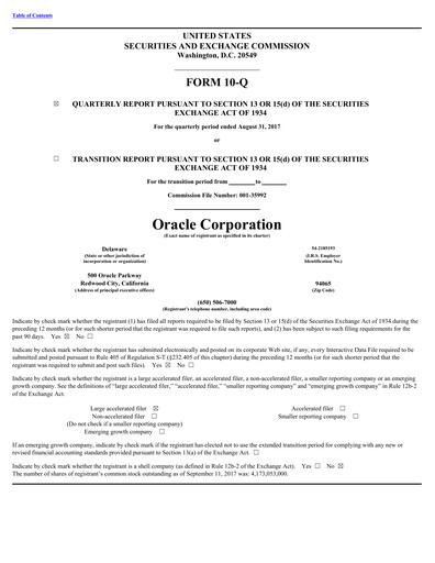 Vorschaubild Oracle Quartalsbericht 2018-q1
