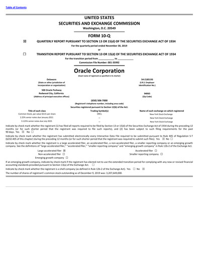 Vorschaubild Oracle Quartalsbericht 2020-q2