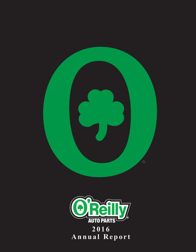 Thumbnail O'Reilly Automotive Annual Report 2016