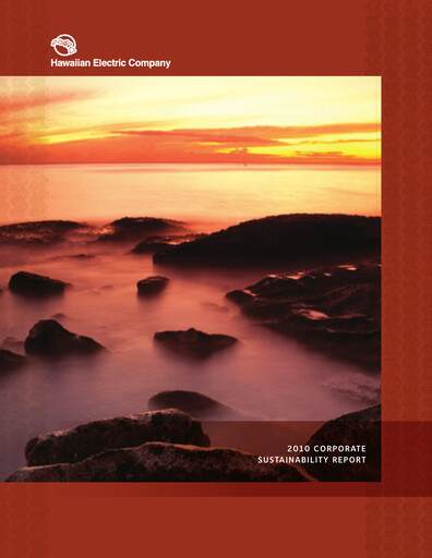 Vorschaubild Hawaiian Electric Industries Nachhaltigkeitsbericht 2010