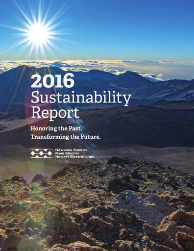 Vorschaubild Hawaiian Electric Industries Nachhaltigkeitsbericht 2016