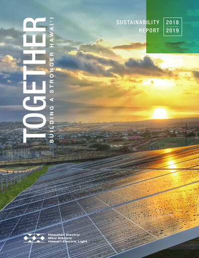 Vorschaubild Hawaiian Electric Industries Nachhaltigkeitsbericht 2018-2019
