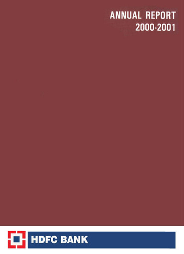 Thumbnail HDFC Bank Annual Report 2000-2001