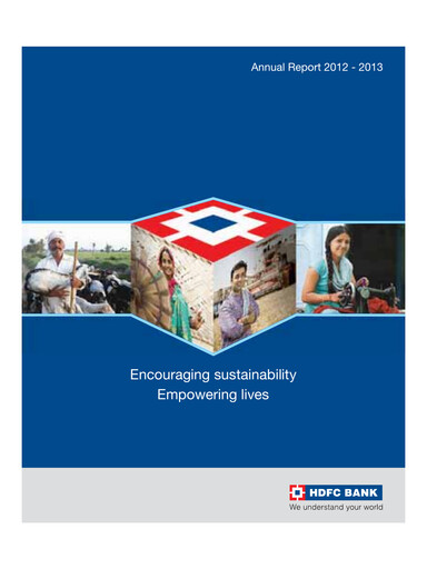 Thumbnail HDFC Bank Annual Report 2012-2013
