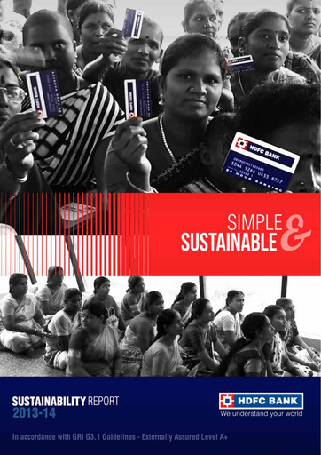 Thumbnail HDFC Bank Sustainability Report 2013-2014