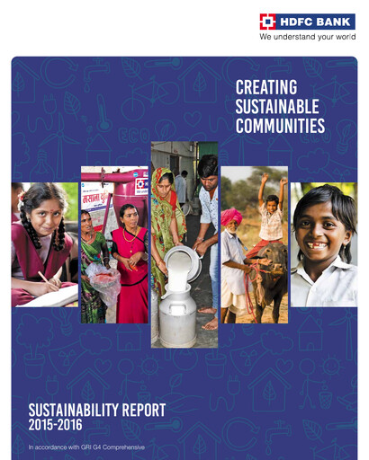 Thumbnail HDFC Bank Sustainability Report 2015-2016