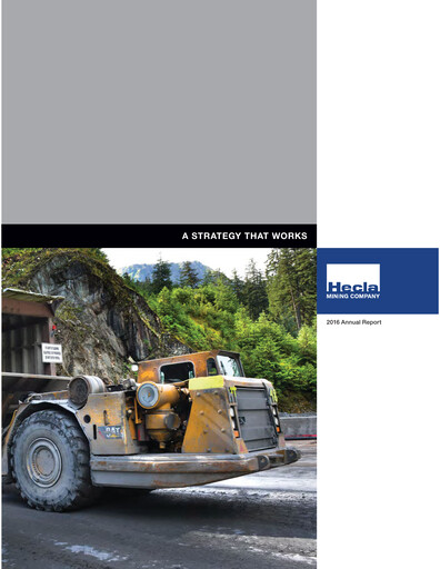 Miniature Hecla Mining
 Rapport annuel 2016