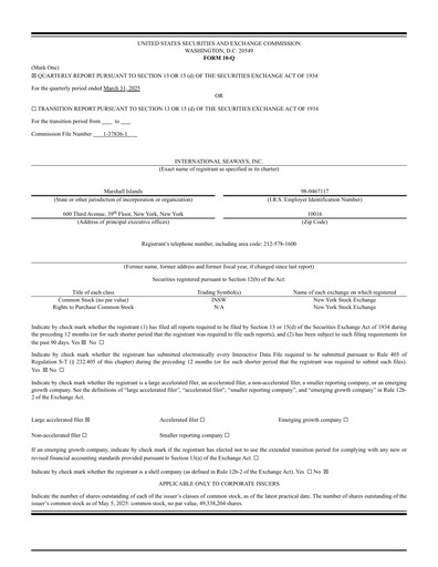 Thumbnail International Seaways Quarterly Report 2025-q1