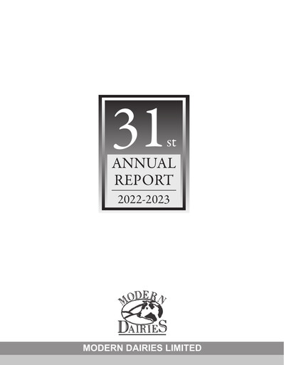 Thumbnail Modern Dairies Limited Annual Report 2022-2023