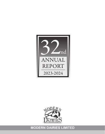 Thumbnail Modern Dairies Limited Annual Report 2023-2024