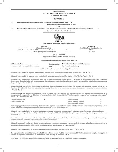 Vorschaubild KBR
 Jahresbericht 2022
