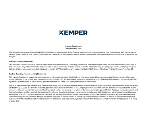 Miniature Kemper Rapport trimestriel 2018-q4
