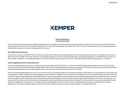 Miniature Kemper Rapport trimestriel 2019-q4