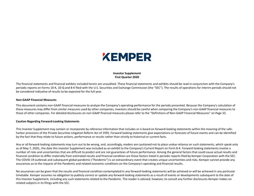 Miniature Kemper Rapport trimestriel 2020-q1