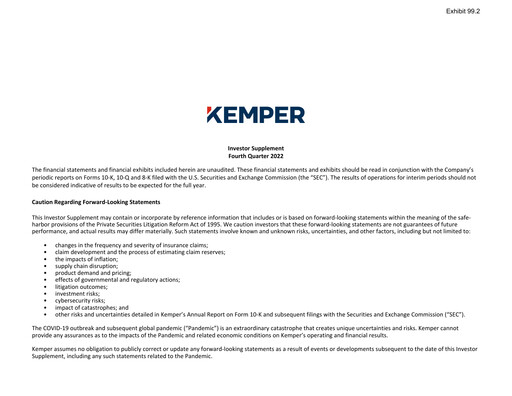 Miniature Kemper Rapport trimestriel 2022-q4