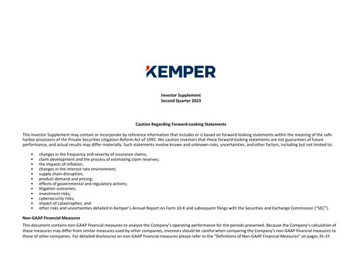 Miniature Kemper Rapport trimestriel 2023-q2