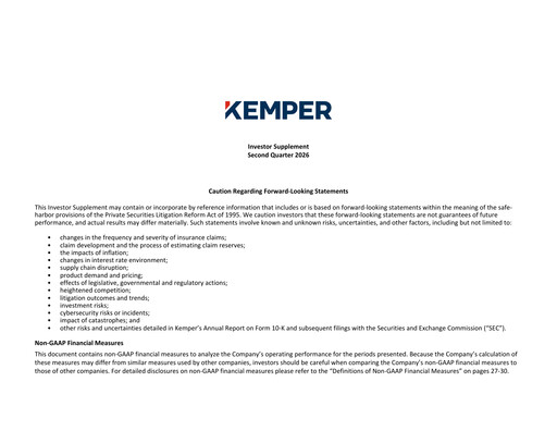 Miniature Kemper Rapport trimestriel 2026-q2