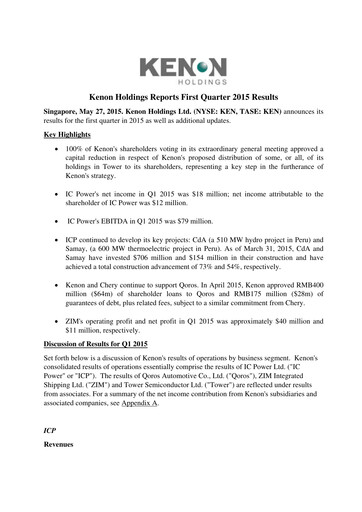 Thumbnail Kenon Holdings Quarterly Report 2015-q1