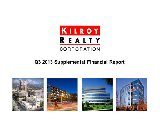 Thumbnail Kilroy Realty Quarterly Report 2013-q3