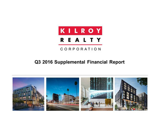 Thumbnail Kilroy Realty Quarterly Report 2016-q3