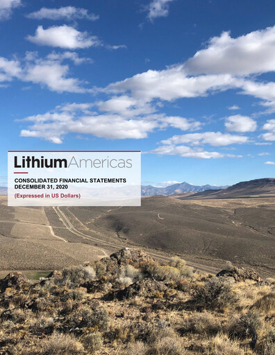 Thumbnail Lithium Americas Financial Statement 2020