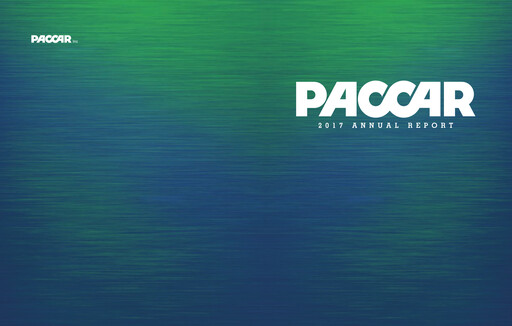 Thumbnail Paccar Annual Report 2017