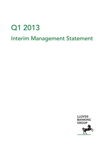Vorschaubild Lloyds Banking Group
 Quartalsbericht 2013-q1
