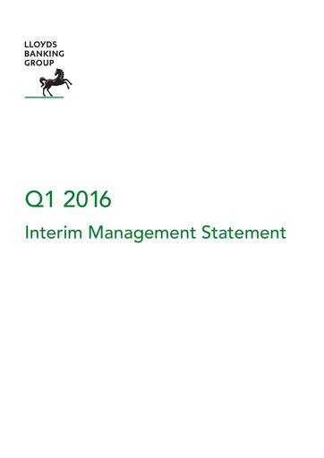 Vorschaubild Lloyds Banking Group
 Quartalsbericht 2016-q1