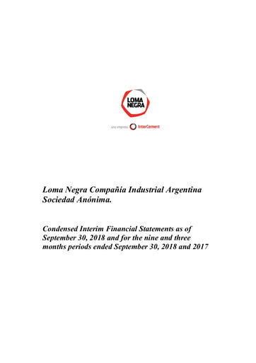 Thumbnail Loma Negra Financial Statement 2018-q3