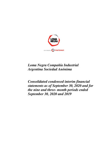 Thumbnail Loma Negra Financial Statement 2020-q3