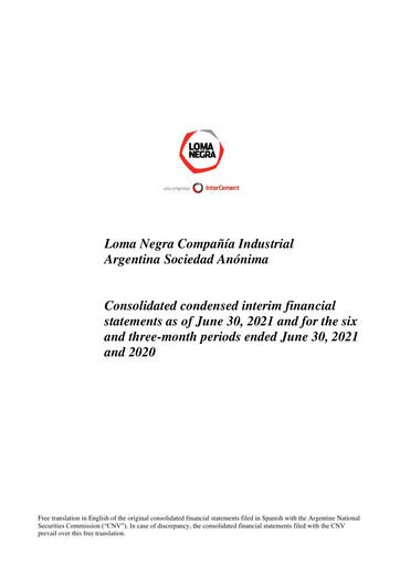 Thumbnail Loma Negra Financial Statement 2021-q2