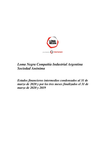 Thumbnail Loma Negra Financial Statement 2020-q1