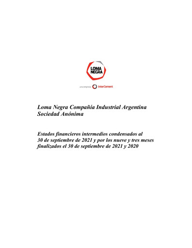 Thumbnail Loma Negra Financial Statement 2021-q3