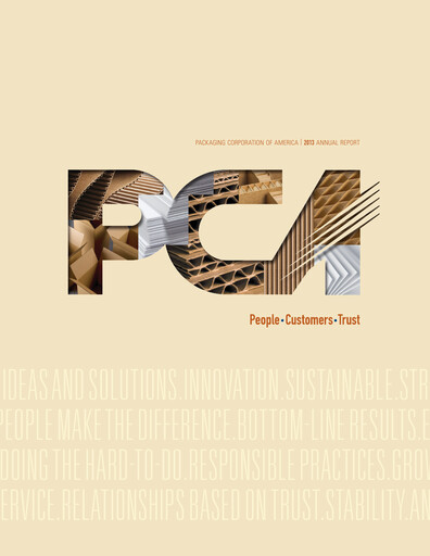 Thumbnail Packaging Corporation of America
 Annual Report 2013