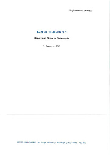 Thumbnail Luxfer Annual Report 2015