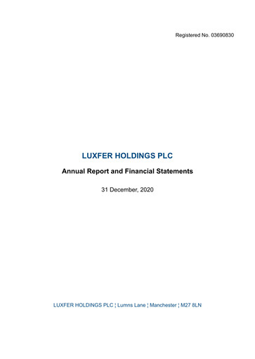 Thumbnail Luxfer Annual Report 2020