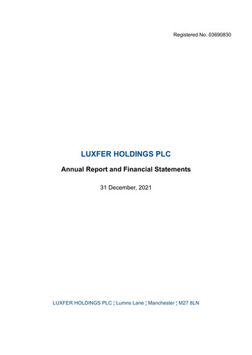 Thumbnail Luxfer Annual Report 2021