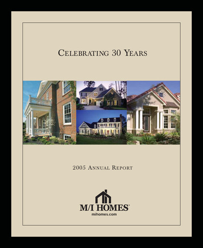 Thumbnail M/I Homes
 Annual Report 2005