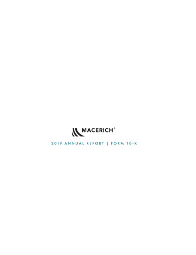 Miniature Macerich Rapport annuel 2019