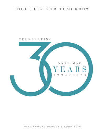 Miniature Macerich Rapport annuel 2023