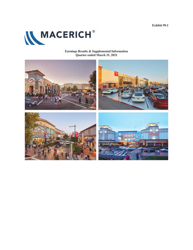 Miniature Macerich Rapport trimestriel 2021-q1