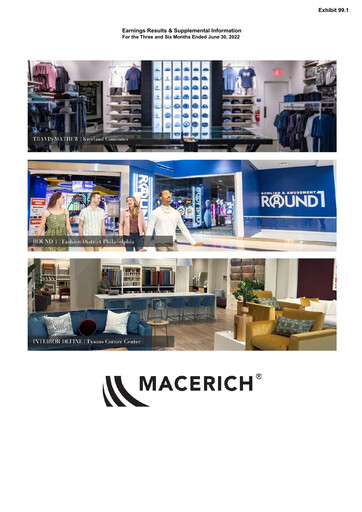 Miniature Macerich Rapport trimestriel 2022-q2