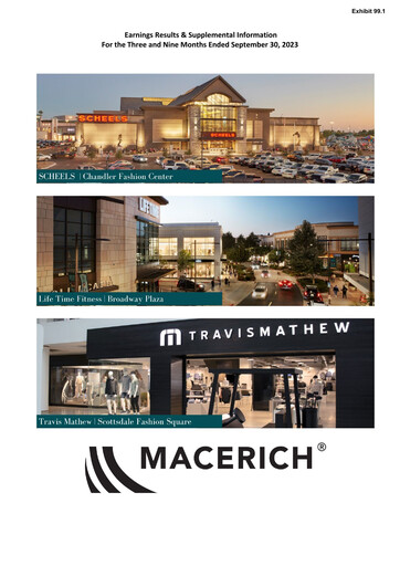 Miniature Macerich Rapport trimestriel 2023-q3