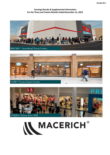 Miniature Macerich Rapport trimestriel 2023-q4