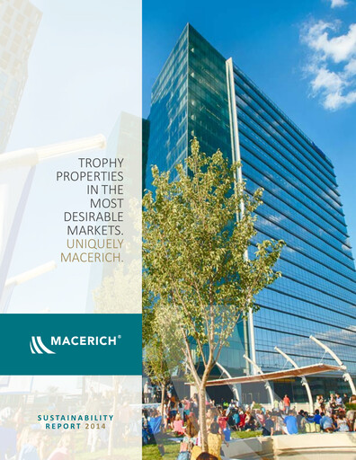 Miniature Macerich Rapport de durabilité 2014