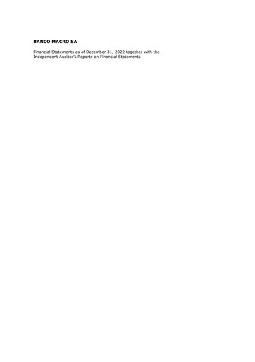 Thumbnail Banco Macro
 Financial Statement 2022